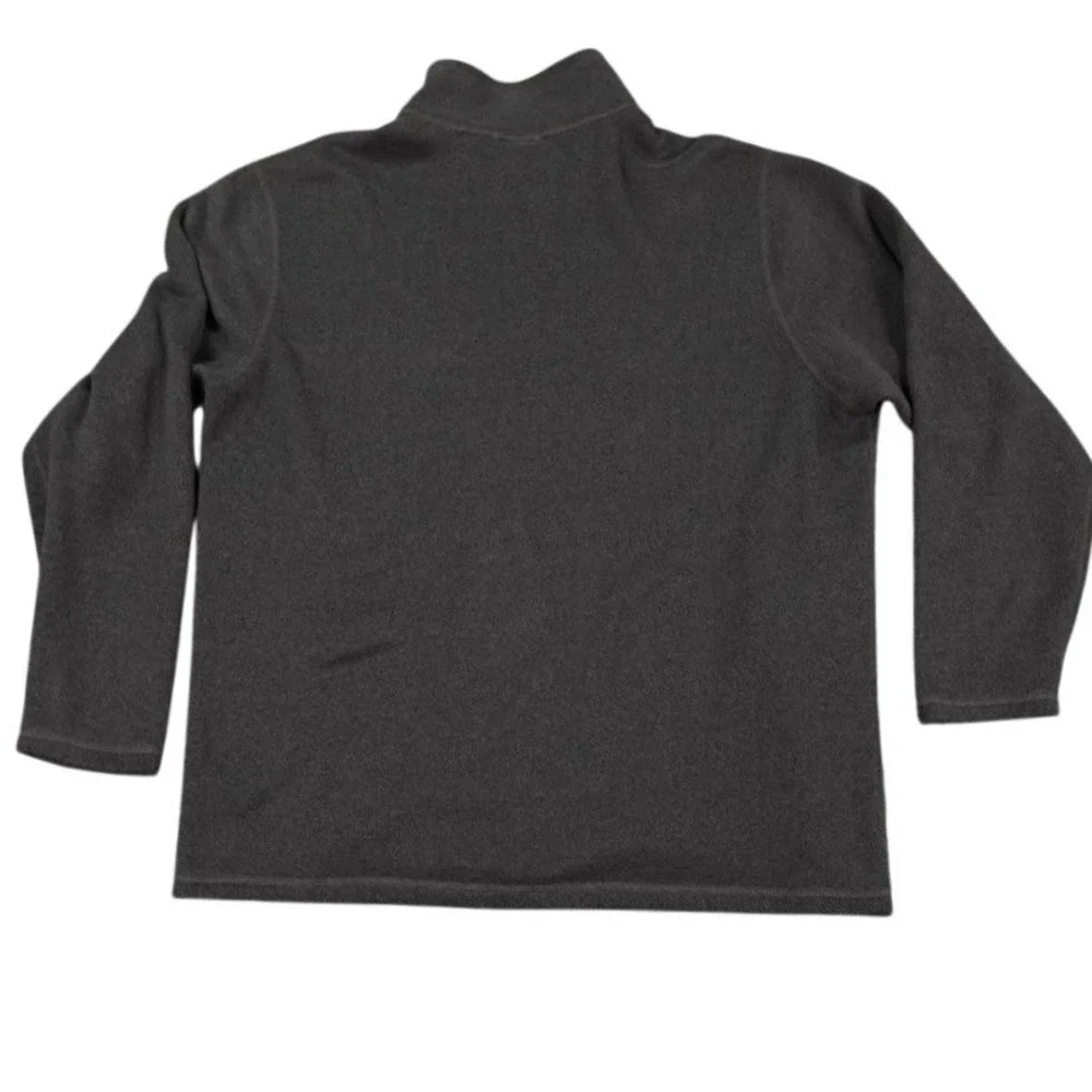 VTG The North Face Fleece Pullover Mens L Black Quarter‎ Zip Gorpcore Tonal Logo